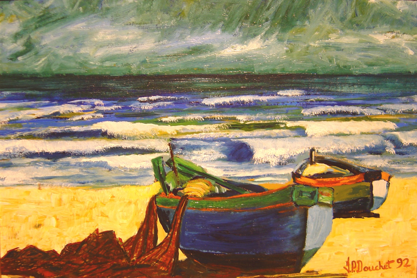 F004 — Barques sur la plage