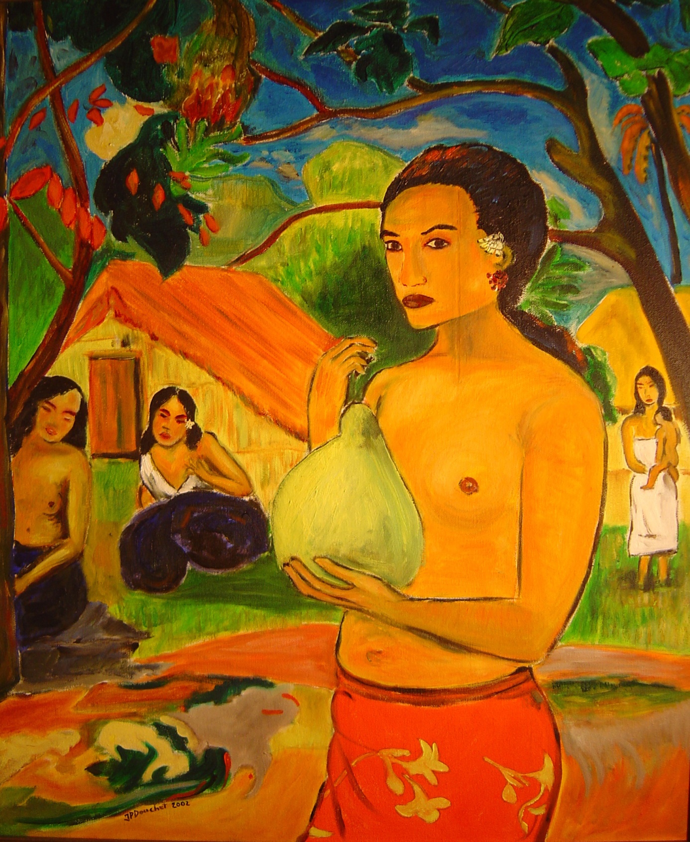 F019 — Hommage à Gauguin – Visage de ma mère